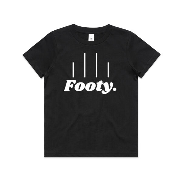 Black and white Footy t-shirt Thumbnail