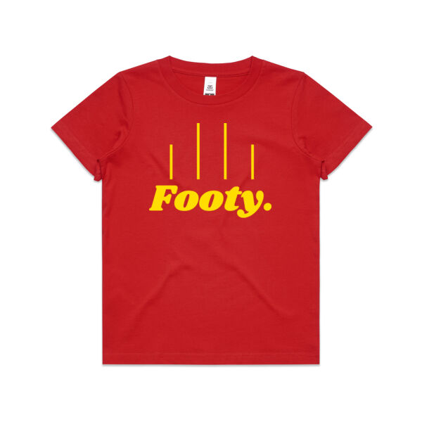 Red and Yellow Footy t-shirt Thumbnail