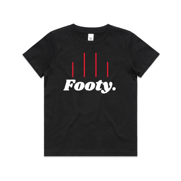 Red, White and Black Footy t-shirt Thumbnail