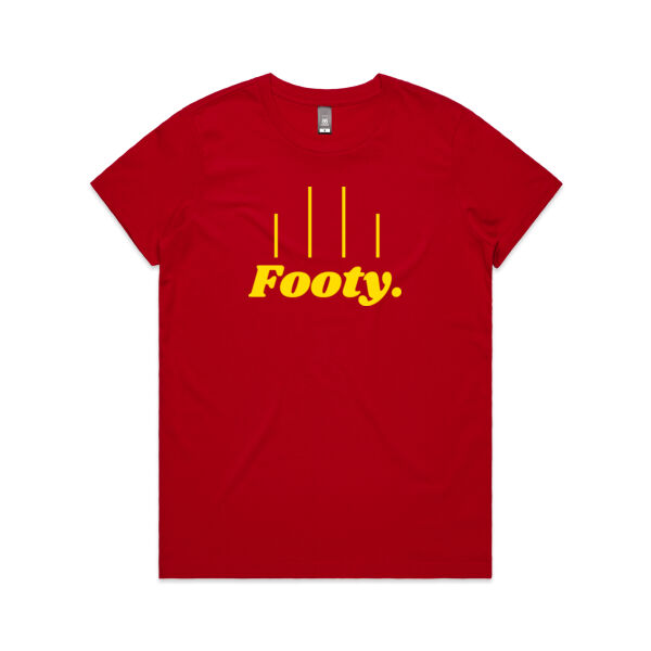 Red and Yellow Footy t-shirt Thumbnail