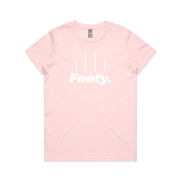 Pink and White Footy t-shirt Thumbnail