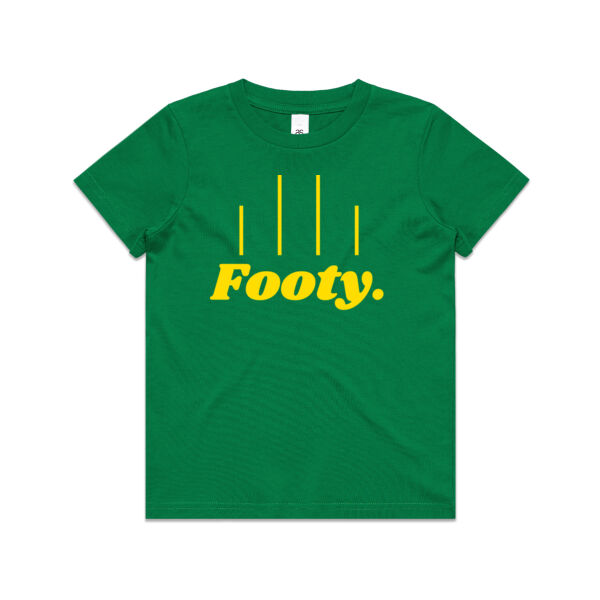 Green and Gold Footy t-shirt Thumbnail